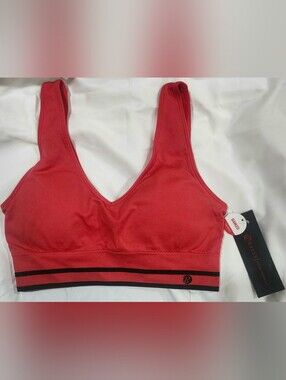 Bally Total Fitness Seamless Sports Bra, Size Medium, Hibiscus